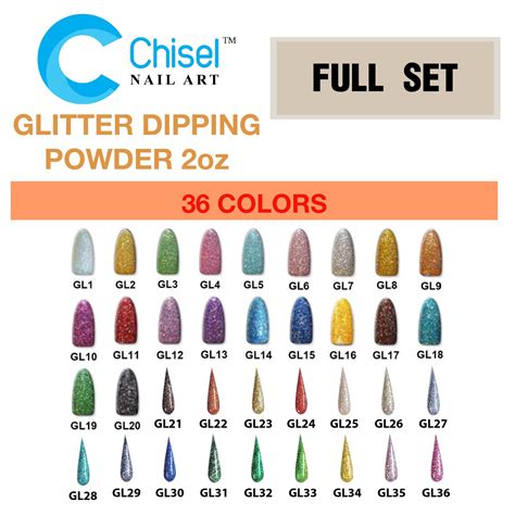 Chisel dipping powder - Acrylic/Dip Powders . Dip Liquid (Essentials) Senshine ; Acrylic Powders . CND . 0.8 oz Size; 3.7 oz Size; 16 oz Size; 32 oz Size; Glam & Glitz Mood Effect Acrylic 1oz; PND Fine Sculpting Powder; OPI; Dip Powders . ANC Dipping System** ANC 2oz Size [231] Pink and White; Chance Dip; Nico Dip [144] Mood Changing Powder;